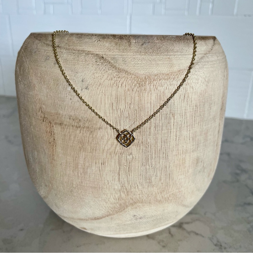 Kendra Scott Gold Plated Logo Necklace